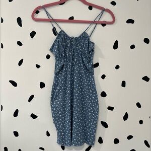 Small Lovely day blue and white floral dress